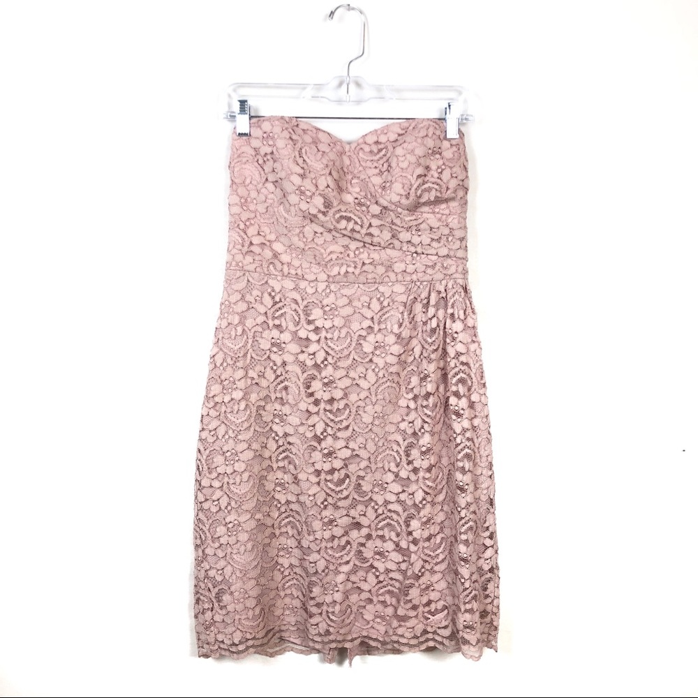 David’s Bridal Blush Pink Strapless Dress